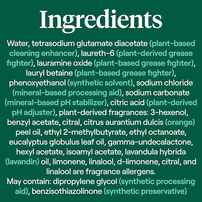 Seventh Generation Foaming Dish Spray, Power+ Mandarin Orange, 3 Powerful - Image 8