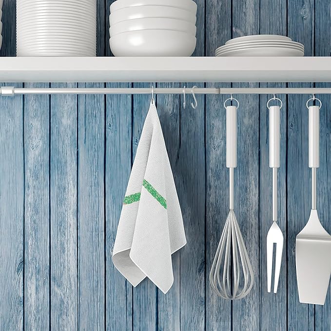 GOLD TEXTILES New Cotton Blend White Restaurant Bar Mops Kitchen Towels - Image 5