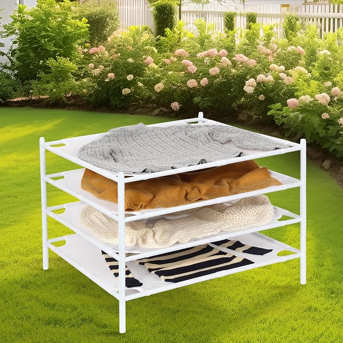 STORAGE MANIAC Sweater Drying Rack, Mesh Clothes Drying Rack, Stackable Laundry - Image 7