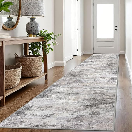 IOHOUZE Abstract Runner Rug 3x16 Ft Washable Runners by iOhouze