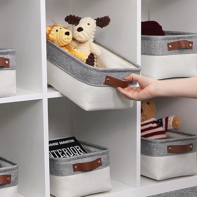 HNZIGE Small Storage Baskets for Organizing Fabric Storage Baskets for Shelves - Image 3