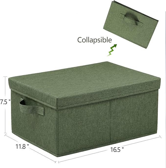 HOONEX Storage Bins with Lids for Organizing, Storage Boxes with 2 Carrying - Image 7