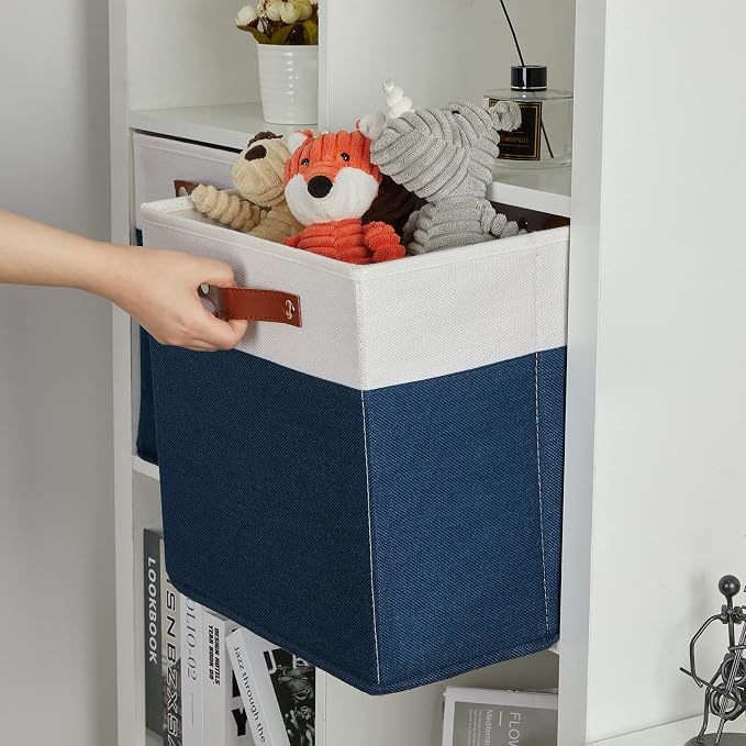 DULLEMELO 13 inch Cube Storage Bins, Gift Baskets Empty - Image 6
