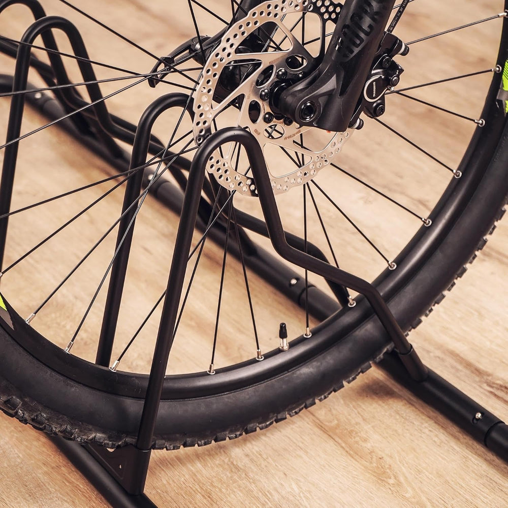 CyclingDeal Bicycle Floor Parking Rack Stand - for Mountain MTB Road Bike - I...
