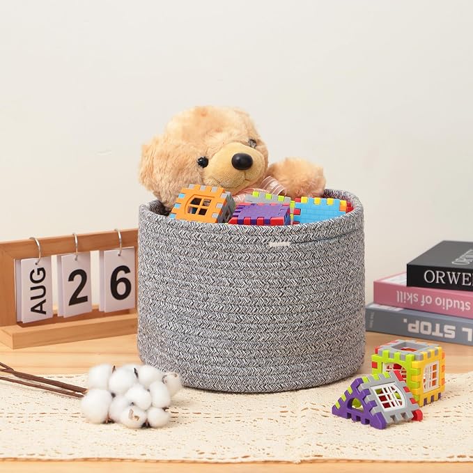 Small Basket for Organizing | Cube Shelf Closet Storage Baskets | 9.7×9.7×7.1” - Image 5