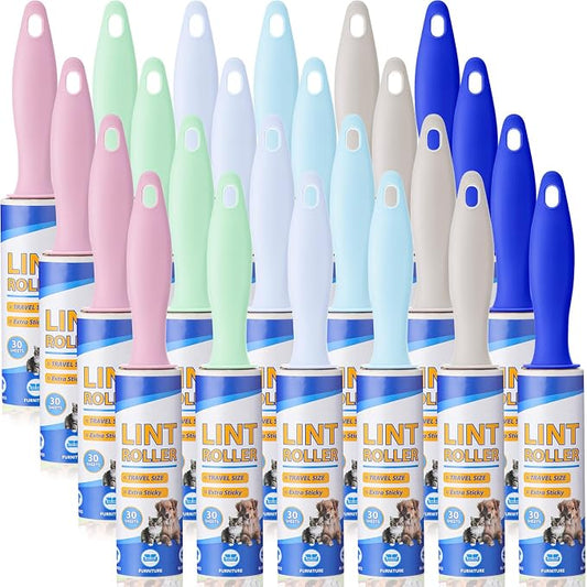 Hushee 24 Pack Bulk Mini Lint Roller by Hushee