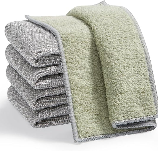 JOYMOOP Dual-Sided Silver Microfiber Cleaning Cloth, Reusable Non-Scratch by JOYMOOP