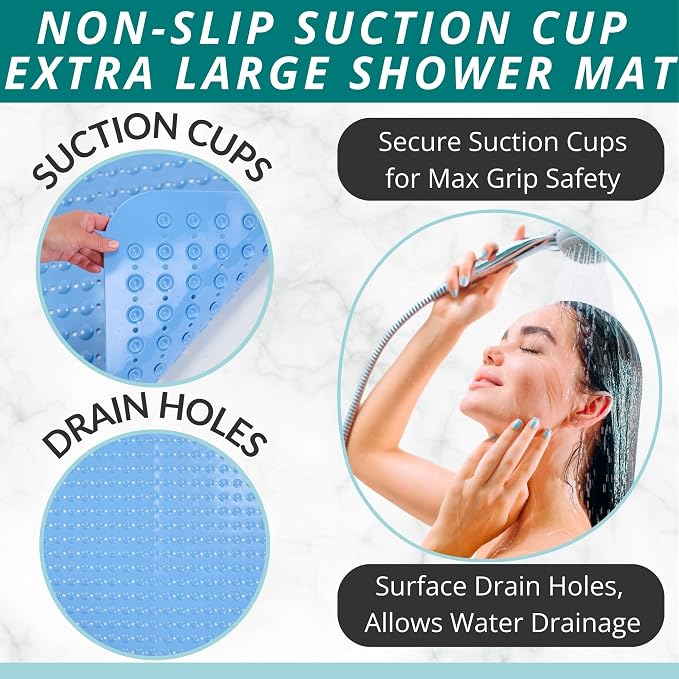 ENKOSI Extra Large Square Non Slip Shower Mat - Image 2