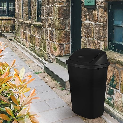 13 Gallon / 50 L Swing Lid Tall Kitchen Trash Can, Restaurants, Office Garbage - Image 4