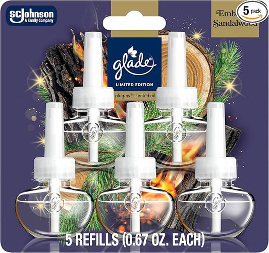 Glade PlugIns Refills Air Freshener, Embers & Sandalwood, Scented and Essential by Glade