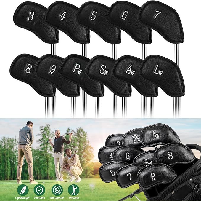 Golf Iron Head Covers Synthetic Leather Waterproof Club Head Covers - Image 4