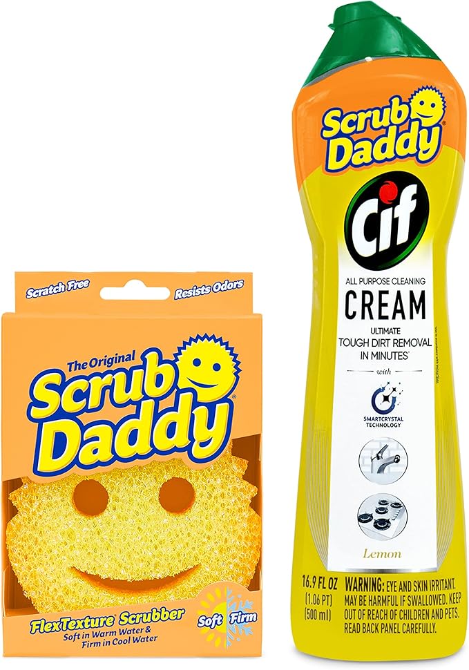 Scrub Daddy Sponges & Cif All Purpose Cleaner, Lemon by ScrubDaddy