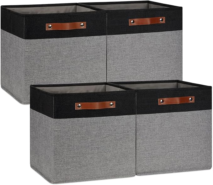 DULLEMELO 13x13 Storage Cubes, Collapsible Sturdy Cube Storage Bins by DULLEMELO