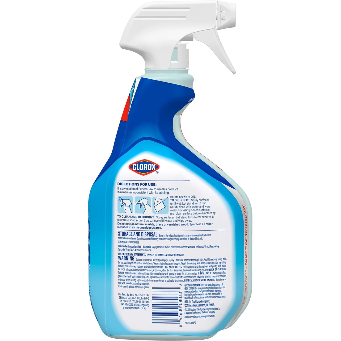CLOROX Bathroom Disinfecting Cleaner, Original, Spray Bottle, 30 Fl Oz (Pack May Vary)