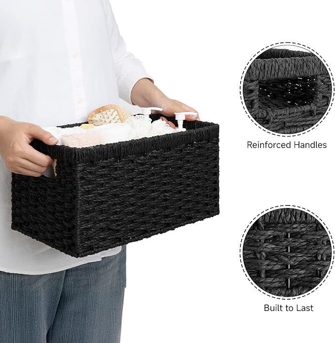 StorageWorks Pantry Baskets, Wicker Storage Baskets - Image 4