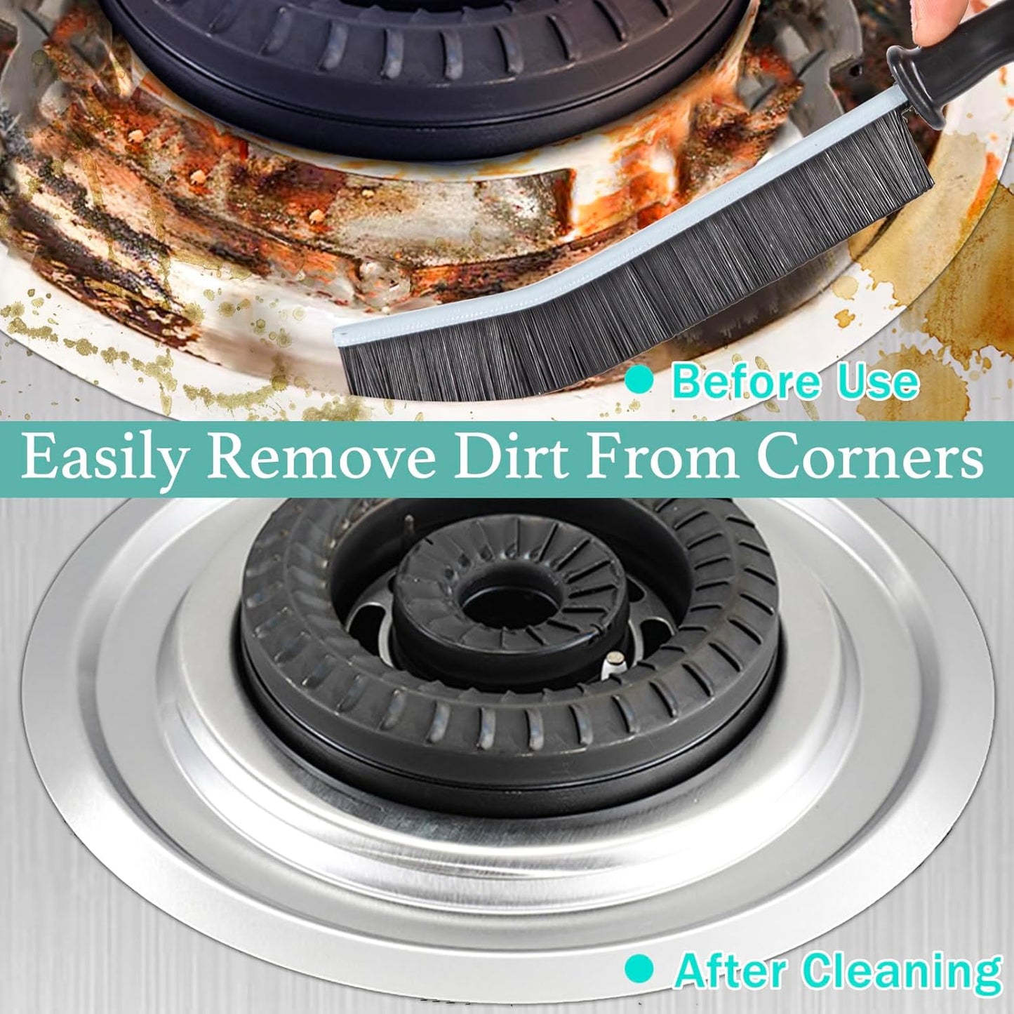 Crevice Cleaning Brush，Hard-Bristled Grout Brush，2026 New Multifunctional Gap Cleaning Brush Tool，Dead Corners Brushes for Bathroom Kitchen Tiles Window Door Slots，3pcs