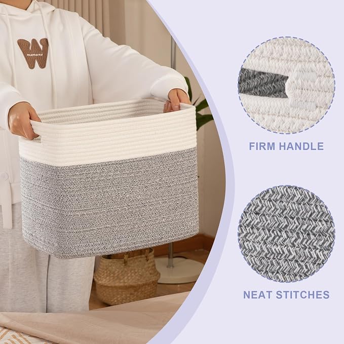 OIAHOMY Storage baskets for Shelf, Toy Storage Basket, Collapsible Storage Bins - Image 3