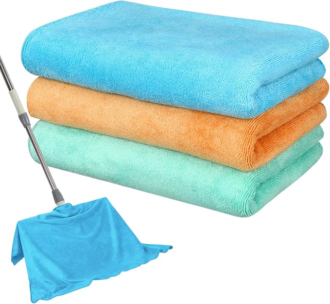Newwiee 3 Pcs Extra Large Microfiber Cleaning Cloth 30" x 20" Washable Reusable by Newwiee