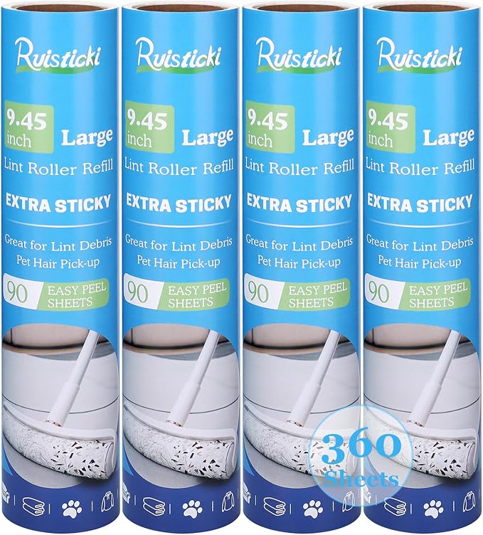 9.45 inch Lint Roller Refills for Large Long Handle Lint Rollers for Carpet by Unknown