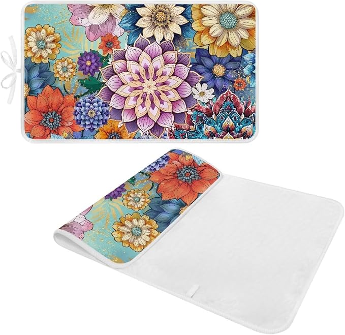 Ironing Mat Boho Flower Portable Ironing Pad Blanket - Image 2