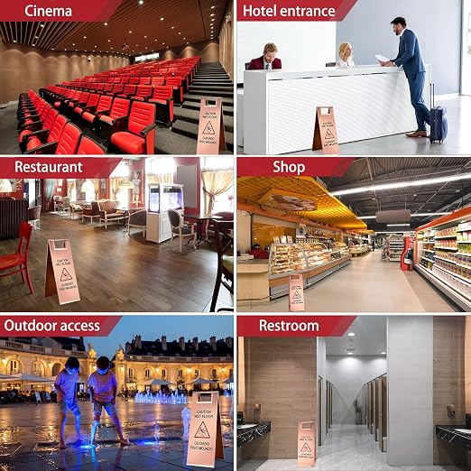 Kigley 2 Pcs Wet Floor Sign, 24 Inch Stainless Steel Caution Wet Floor Sign - Image 5