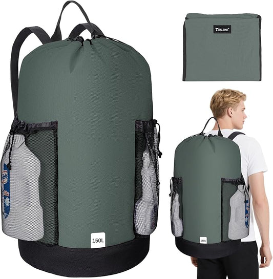 BALEINE 150L Laundry Bag Backpack, 900D Oxford Fabric Large Travel Laundry Bags by BALEINE