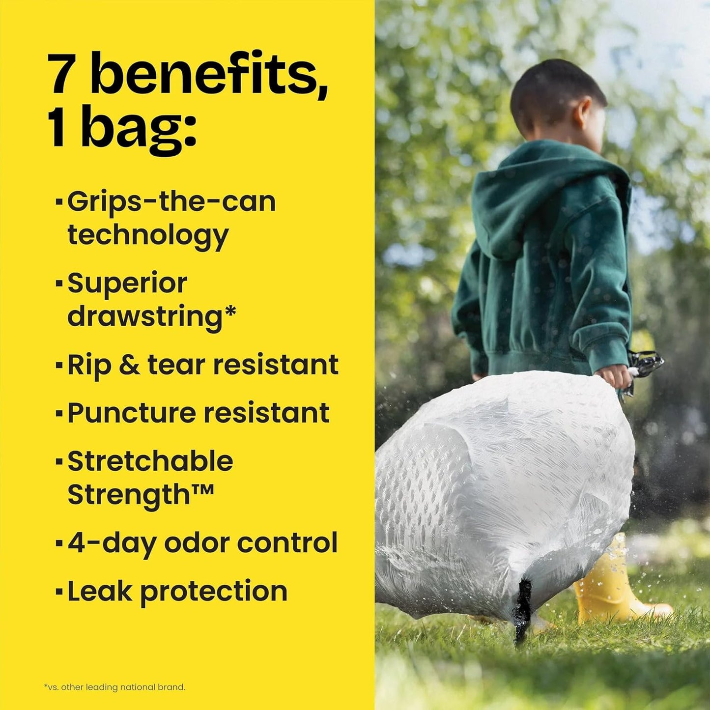 Glad ForceFlex Tall Kitchen Trash Bags, 13 Gallon, Gain Moonlight Breeze, 110 Ct (Package May Vary)
