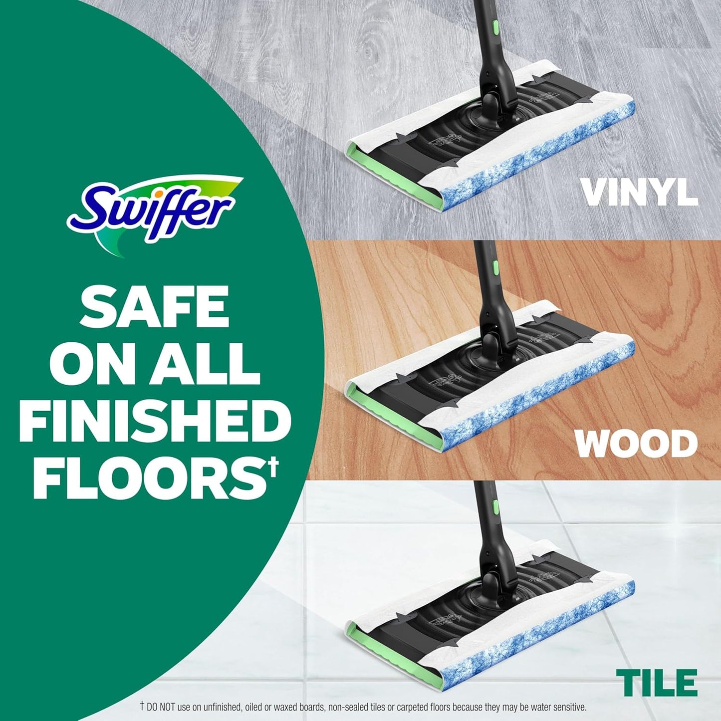Swiffer Heavy Duty Mop Wet Multi-Surface Cloth Refills for Floor Mopping and Cleaning, Gain and Unstopables Scents, 30 count