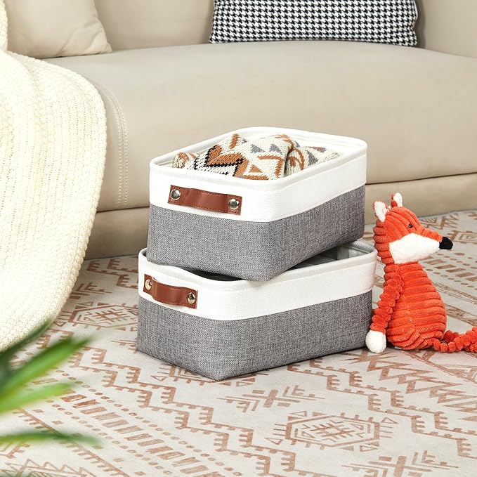 DULLEMELO Storage Baskets for Shelves, Small Fabric Storage Bins - Image 8
