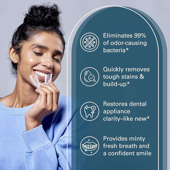 Retainer Cleanser Tablets Cleaner, Removes Odors Discoloration Stains and - Image 4