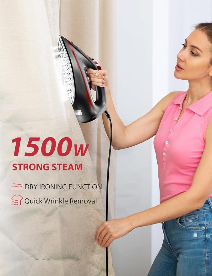Irons Steamer for Clothes, 1500W Iron - Image 7