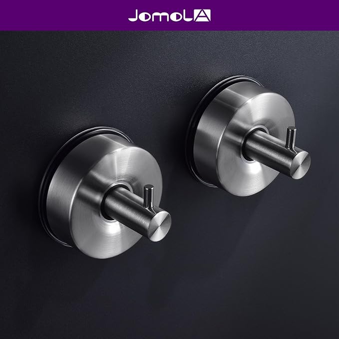 JOMOLA Brushed Stainless Steel Shower & Bathroom Hooks - Image 2