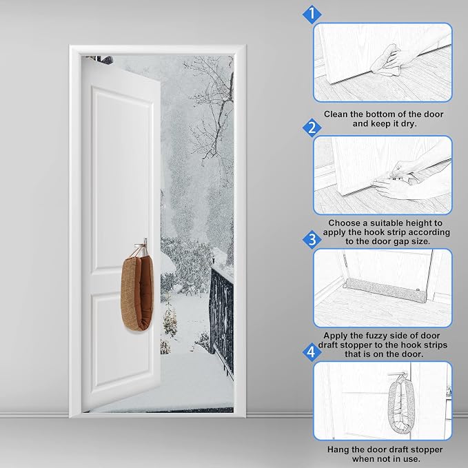 NABOWAN 36" Weighted Under Door Draft Stopper -Triangular Door Draft Blocker - Image 6