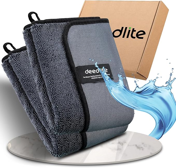 Shiny Bath Wipes Shower Cleaning Cloths, Premium Car Drying Towel | Ultra by Deedlite
