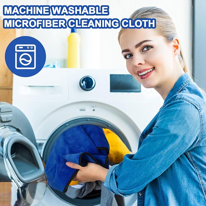 Tallew 40 Pcs Microfiber Towels 16 Inch x 16 Inch Microfiber Cloth Car Drying - Image 4
