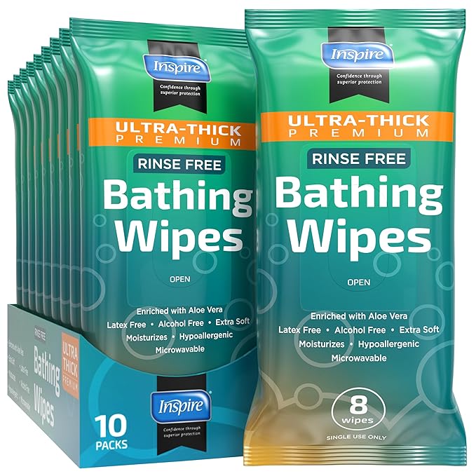 Inspire Ultra Thick Rinse-Free Bath Towels | Shower Towels by Inspire