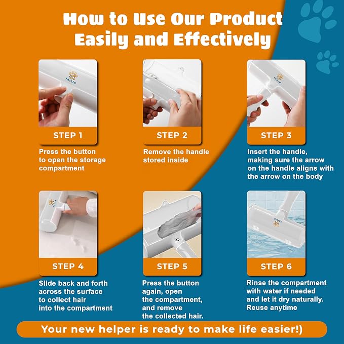 Pet Hair Remover and Reusable Lint Roller – Durable Cat and Dog Hair Remover - Image 5