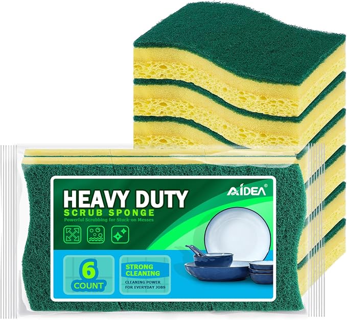 AIDEA Heavy-Duty Scrub Sponges, Sponges by AIDEAHOME