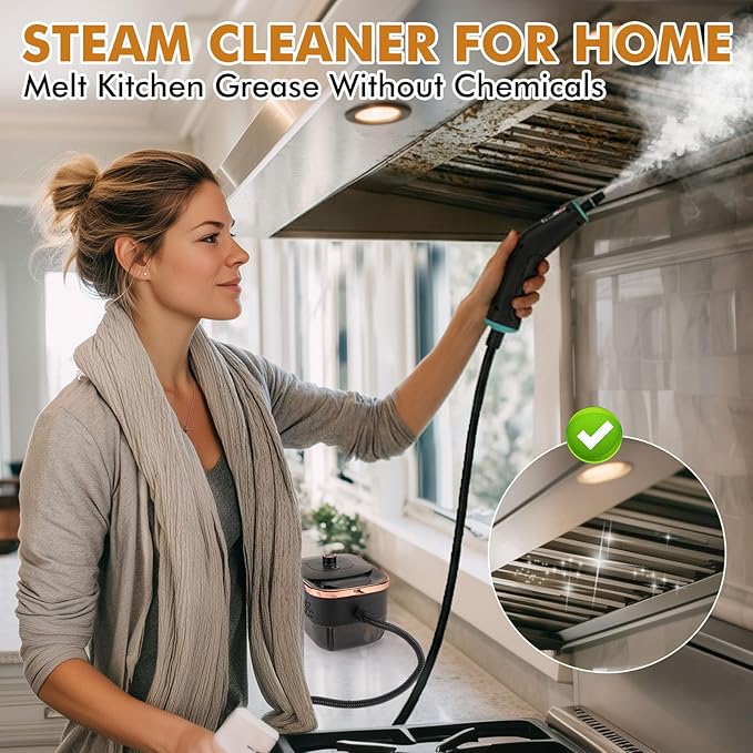 Handheld Steam Cleaner for Home, 15s Heat-Up 42.27oz Tank, 2500W Portable - Image 4