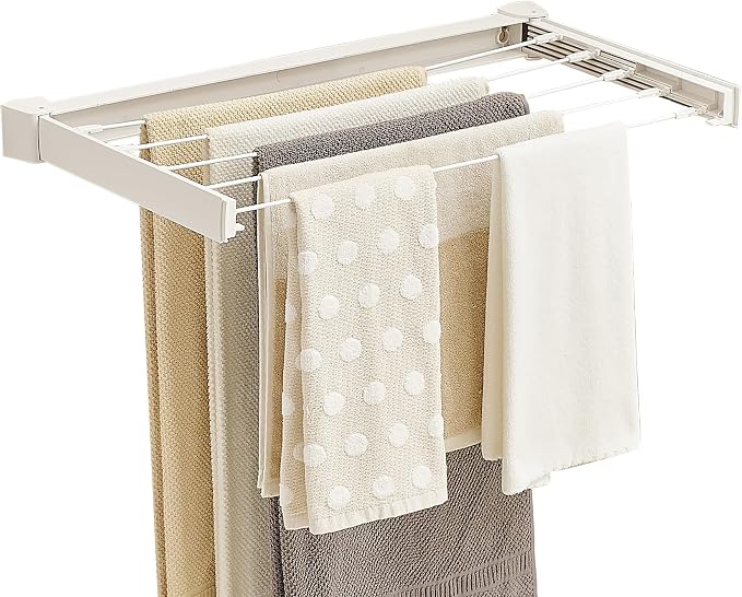 JOOM Laundry Drying Rack Collapsible, Wall Mounted Drying Rack, Clothes Drying by JOOM