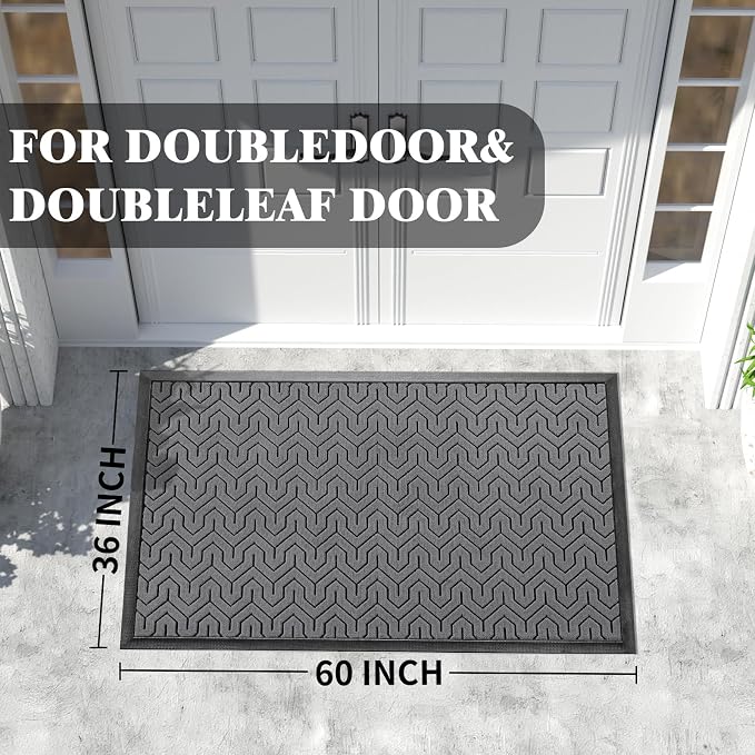 Yimobra Extra Large Door Mat Outside Entrance 60x32, Waterproof Heavy Duty - Image 2