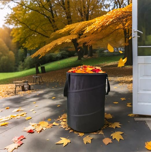 Collapsible Trash can with lid, Foldable Camping Trash can, Pop-up Trash can - Image 5