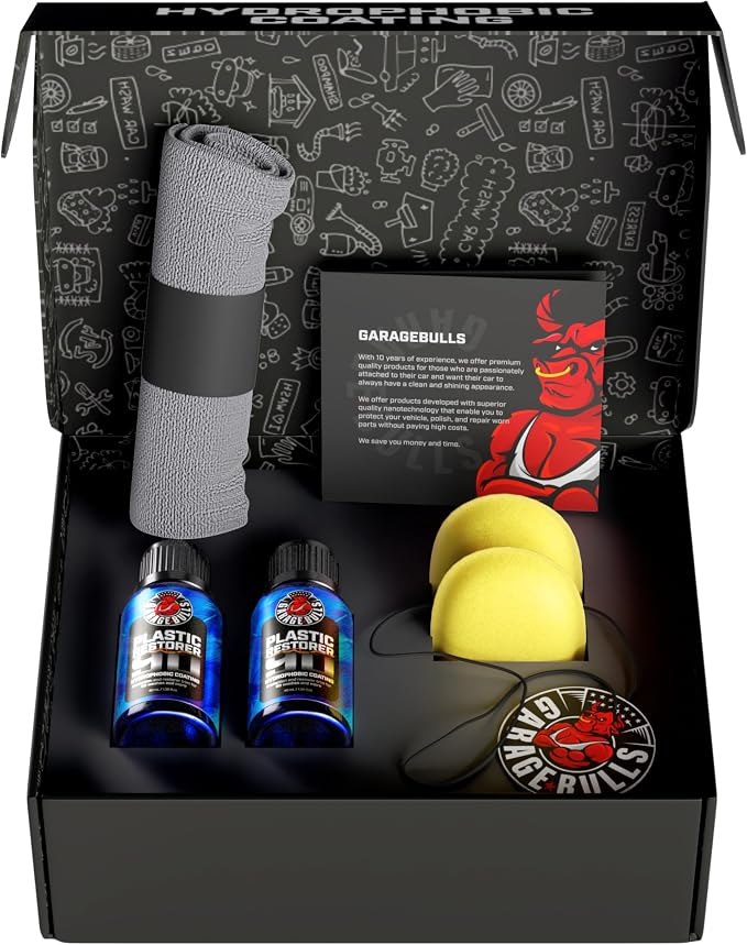 garage bulls Car Plastic Restorer & Hydrophobic Trim Ceramic Coating Kit Long - Image 2