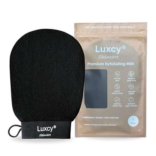 Premium Korean Exfoliating Mitt & Body Scrubber Glove, Viscose Fiber Dead Skin by Luxcy