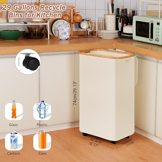 Recycling Bin for Kitchen, Indoor Home Recycle Bins - Image 4