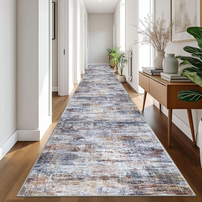 IOHOUZE Abstract Runner Rug 3x20 Ft Extra Long Washable Runners - Image 8