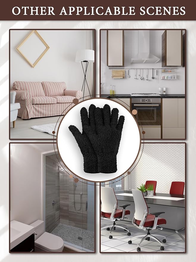 Patelai 3 Pairs Microfiber Plant Dusting Gloves Leaf Cleaning Gloves - Image 7