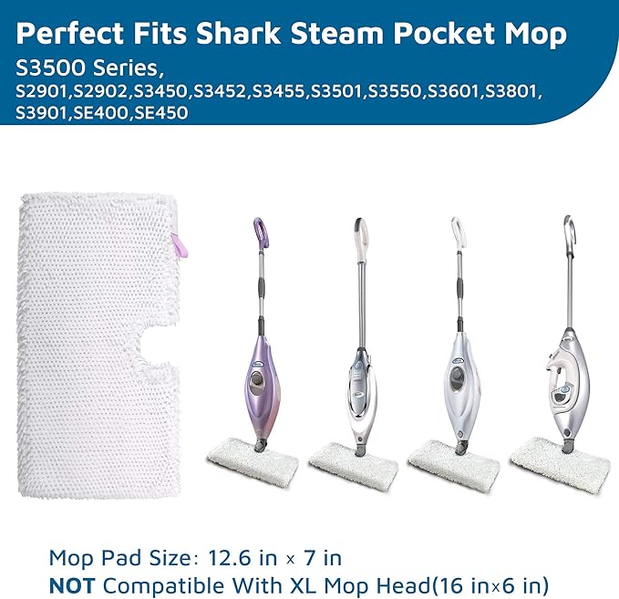 F Flammi 8 Count Steam Pocket Mop Replacement Pads - Image 2