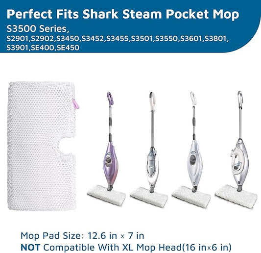 F Flammi 8 Count Steam Pocket Mop Replacement Pads - Image 2