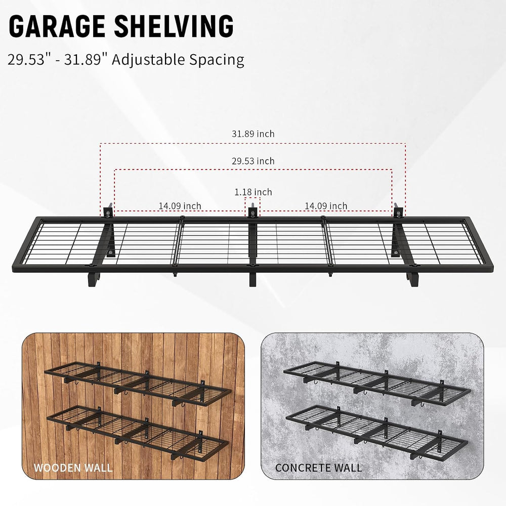 2 Pack Garage Wall Shelves, 46"X 12.5" Garage Shelving Wall Mounted...